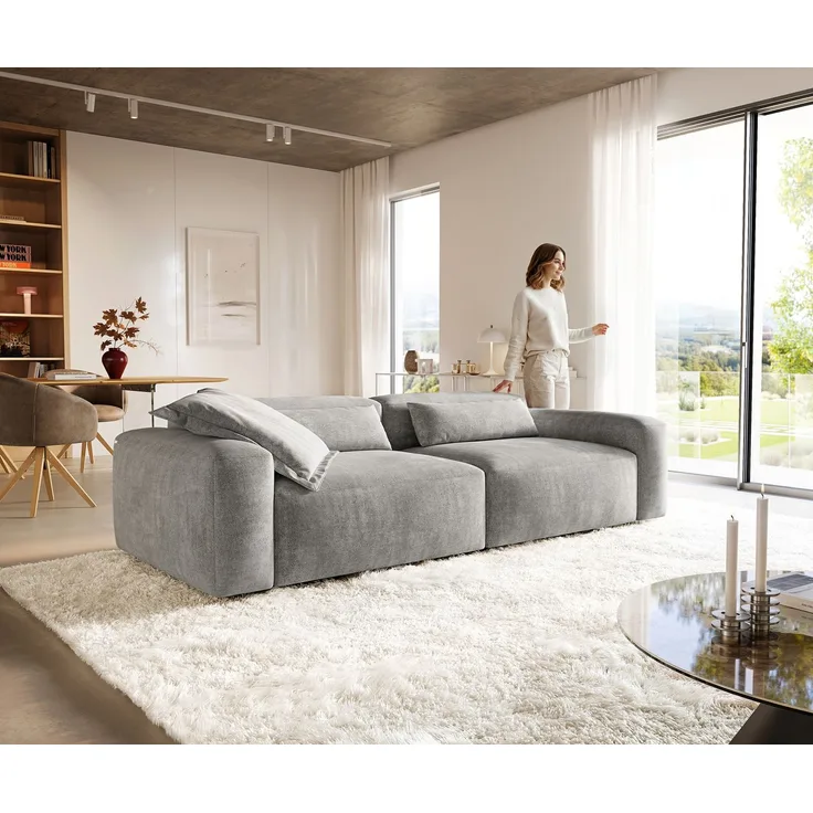 Big-Sofa Freestyle Pure 280x110 cm Strukturstoff Soft Grau
