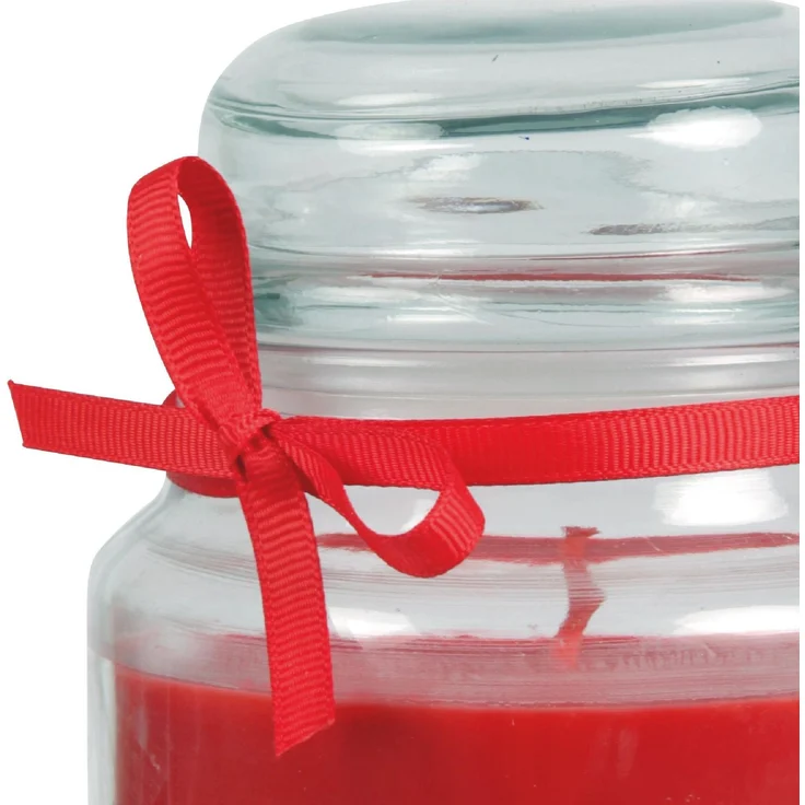 Duftkerze im Glas - Weihnachten Rot - Bonbon 500gr ( 110h ) – Bild 5