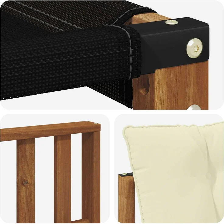 vidaXL Outdoor-Sofagarnitur 6 stk. 6-Sitzer Natur und Creme 3368829 – Bild 9