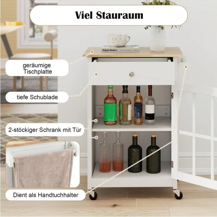 COSTWAY Küchenwagen – Bild 2
