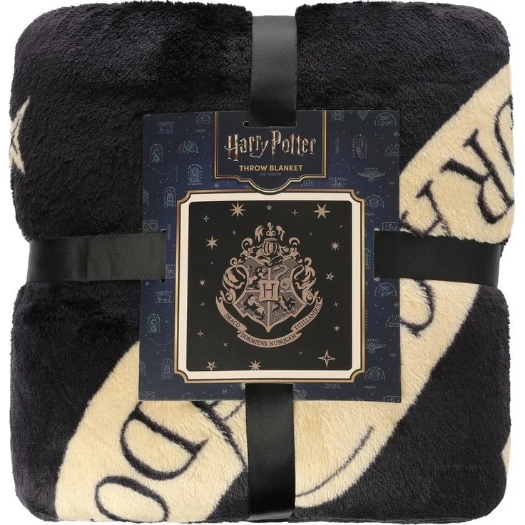 Wohndecke Kuscheldecke mit Hogwarts Wappen 130 x 150 cm, Harry Potter, Geschenk für Kinder zu Geburtstag und Weihnachten – Bild 3