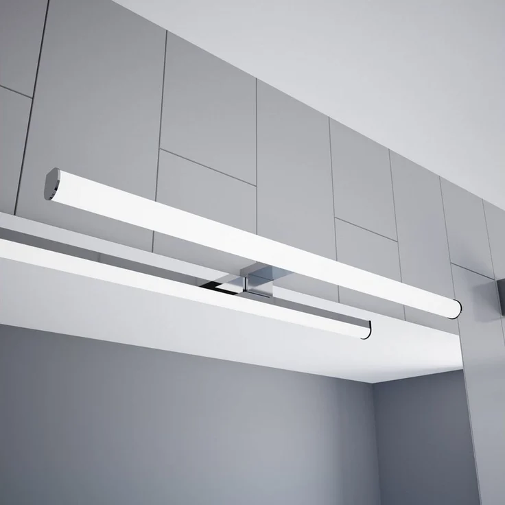 kalb LED Spiegelleuchte LED 600mm Aufbauleuchte 230V Badezimmer Leuchte verchromt, 600mm warmweiss, warmweiß – Bild 2
