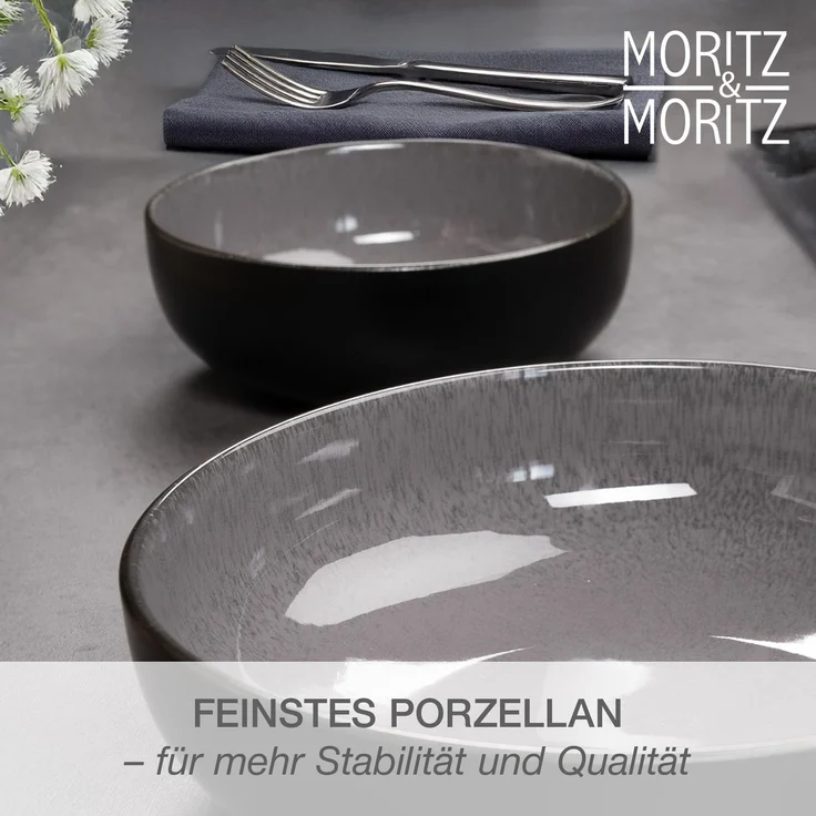 Moritz & Moritz VIDA Servierschale 2tlg. anthrazit – Bild 4
