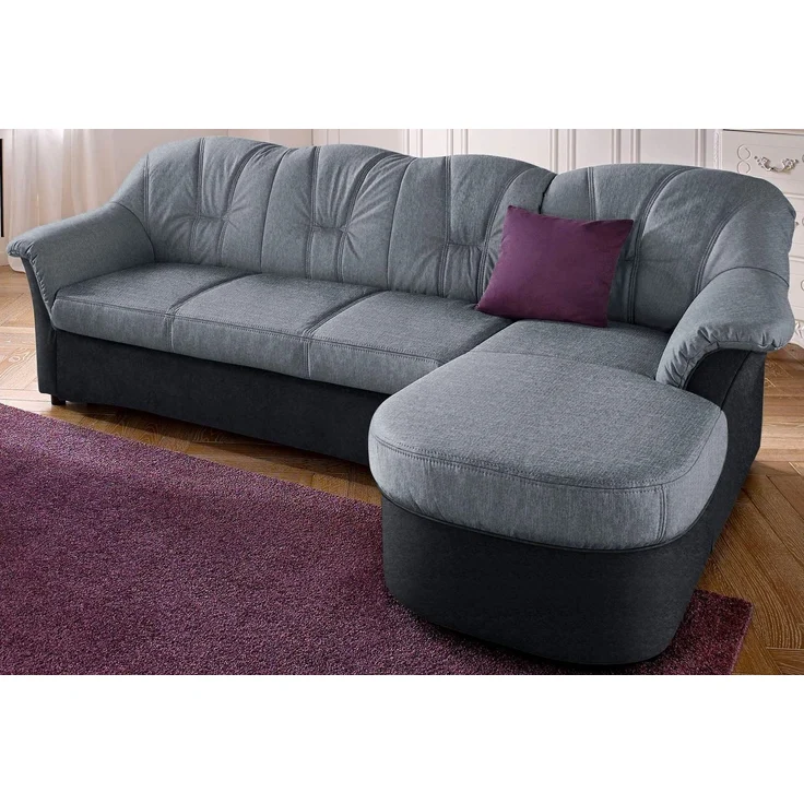 DOMO collection Ecksofa Flores Schlafsofa, B/T/H: 233/142/86 cm, L-Form, wahlweise mit Bettfunktion, wahlweise mit Federkern, auch in Leder – Bild 1