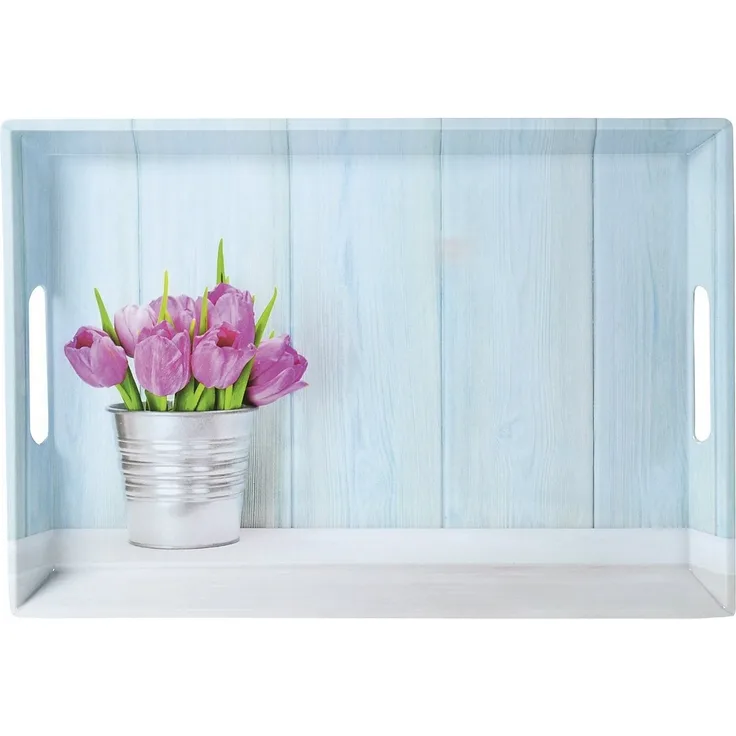 Kesper Serviertablett Tulpen 50 x 35 x 4. 5 cm