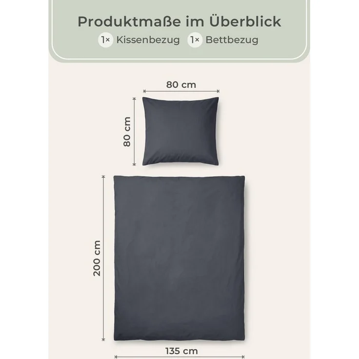 Laynenburg Bettwäsche SuperSoft aus 100% Baumwolle in 135x200 oder 155x220 cm, Kuschel-Bettwäsche mit Reißverschluss, feiner als Flanell, Fein-Biber – Bild 3