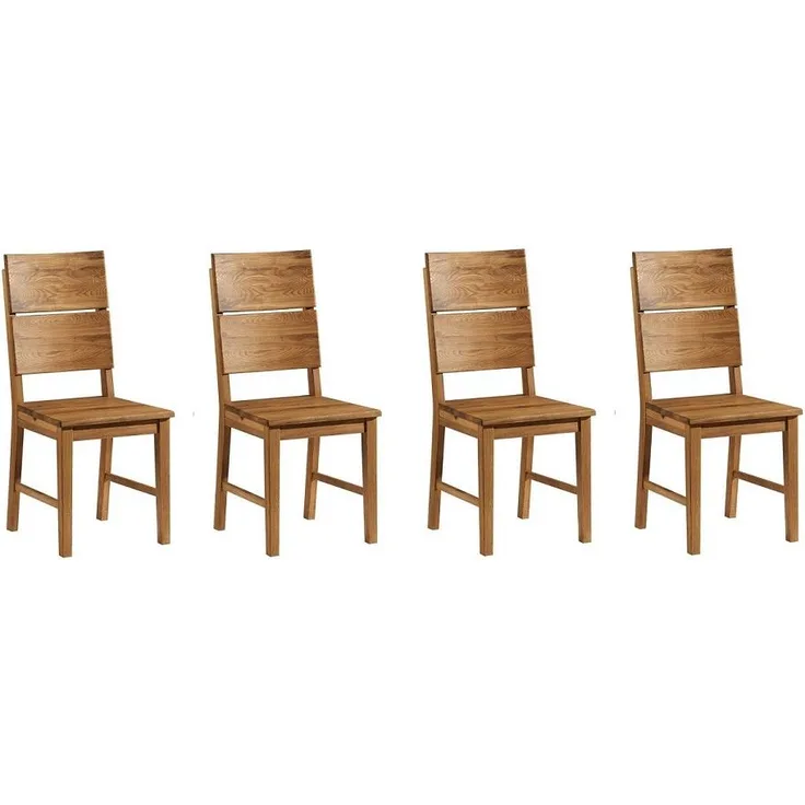 Esszimmerstuhl 4er-Set "Mike" Wildeiche massiv