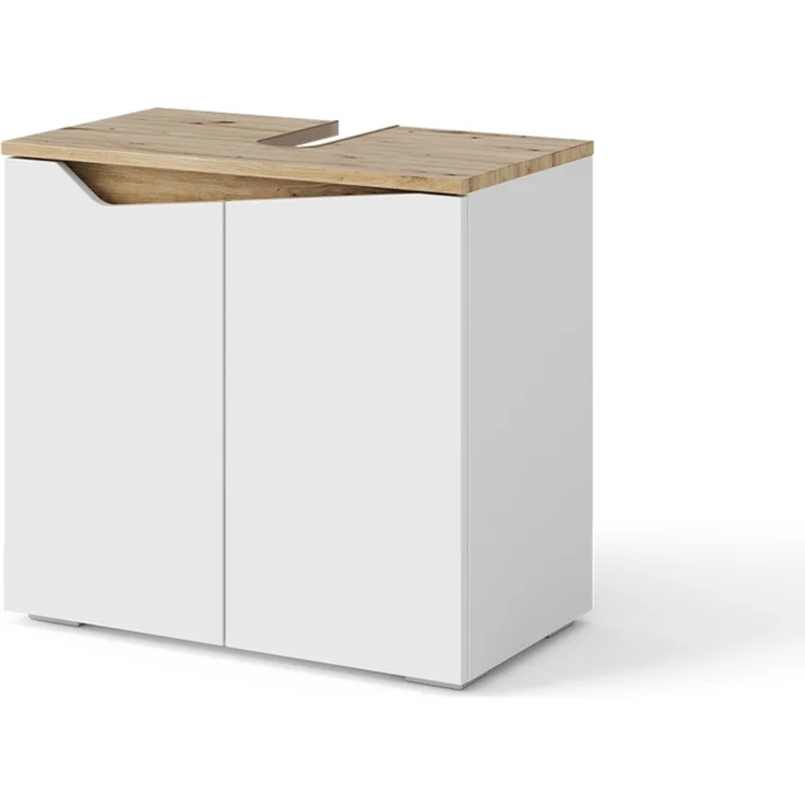 Waschbeckenunterschrank Marelle Weiß/Artisan 60 x 57.5 cm mit 2 Türen Vicco – Bild 1