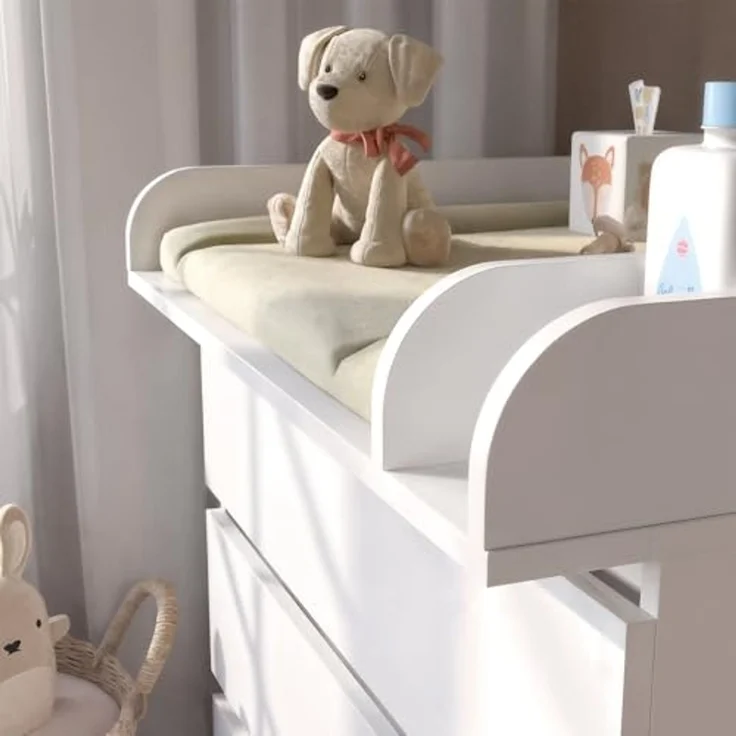 Wickelkommode Emmi Weiß 80x111.6 cm mit 4 Schubladen Vitalispa – Bild 4