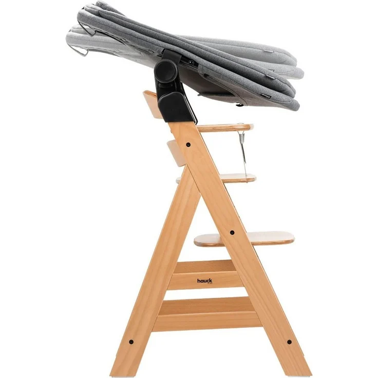 Hauck Hochstuhl Set mit Babywippe Alpha Newborn Set Pro Nature Grey – Bild 2