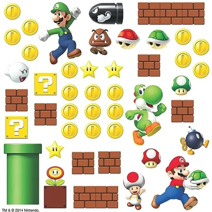 Nintendo Super Mario - Build a Scene Wallstickers – Bild 1