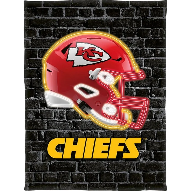 Wohndecke NFL Kansas City Chiefs Decke 150x200cm Wellsoft Kuscheldecke Wohndecke, BERONAGE, passend zur Bettwäsche, ideal für Sofa, Couch, Bett, Auto, Camping – Bild 5