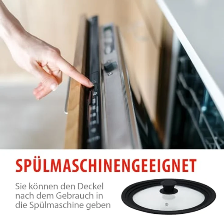 Glasdeckel mit Silikonring 28cm ALPINA – Bild 7
