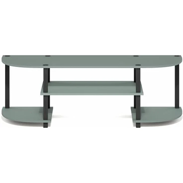 Furinno Turn-S-Tube TV-Schrank, Entertainment-Center für Fernseher bis zu 55 Zoll, TV-Konsole mit abgerundeten Ecken und offenen Regalböden, für Wohnzimmer, Schlafzimmer, Salbeigrün – Bild 7