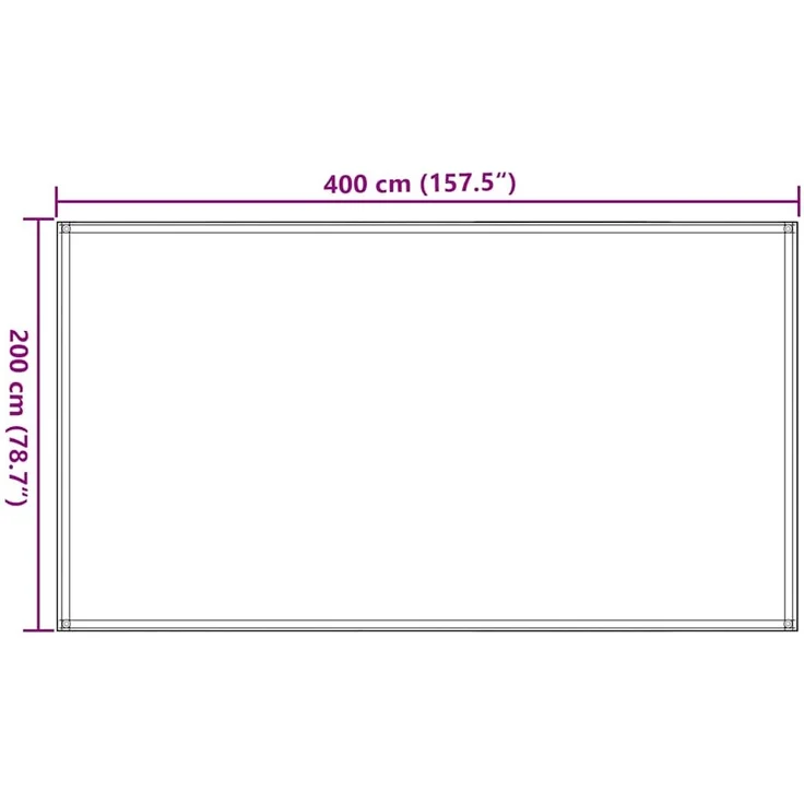 vidaXL Zeltteppich 200x400 cm Beige 310758 – Bild 6