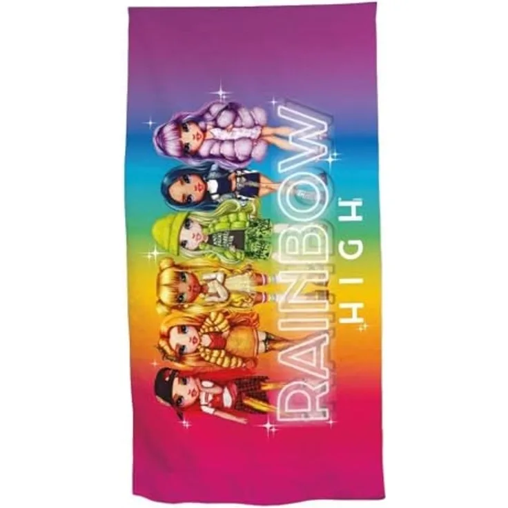 Rainbow High Strandtuch – 70x140 cm, 100% Polyester für den perfekten Strandtag