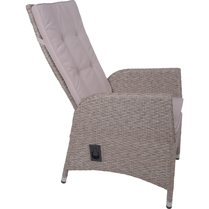 Garden Pleasure 2er Set Stuhl BRAGA weidenbraun, Auflage creme Set 01 Grau – Bild 2