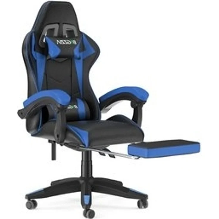 BIGZZIA Bürostuhl Gaming Stuhl mit Fußstütze - Gamer Stühle Ergonomisch mit Lendenkissen, Kopfstütze Gaming Chair Höhenverstellbar Computerstuhl – Bild 6
