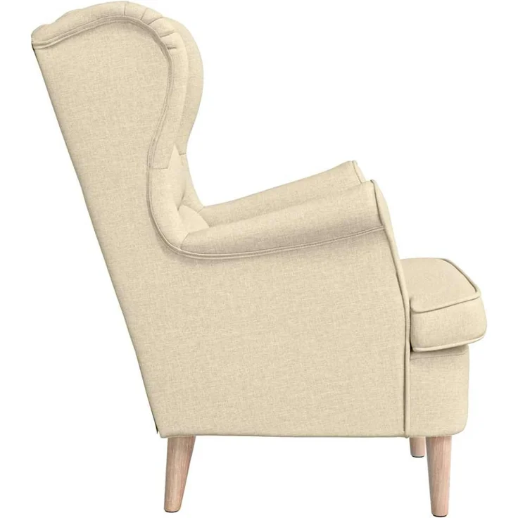 Sessel wohnzimmer, Relaxsessel Creme 74x84x100 cm Stoff – Bild 5