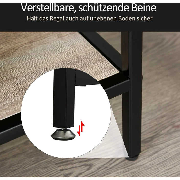 HOMCOM Bücherregal Standregal im industriellen Stil – Bild 5