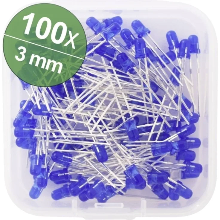 Quadrios QUAD 1802O020 - LED 3 mm - Farbe Blau 100 Stück - LED/LED-Zubehör - Blau - 100er (1802O020)