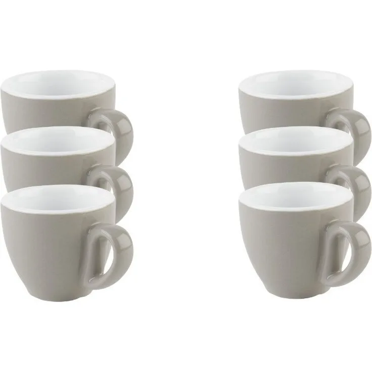 APS Espressotasse 6er Set Espresso Tassen -SNUG-, 6-tlg, Porzellan, für Heißgetränke aller Art geeignet