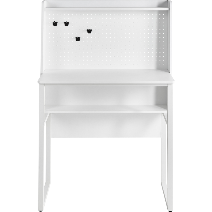 Schreibtisch mit Lochplatte BUXTON Weiß 84 cm 48 cm – Bild 4