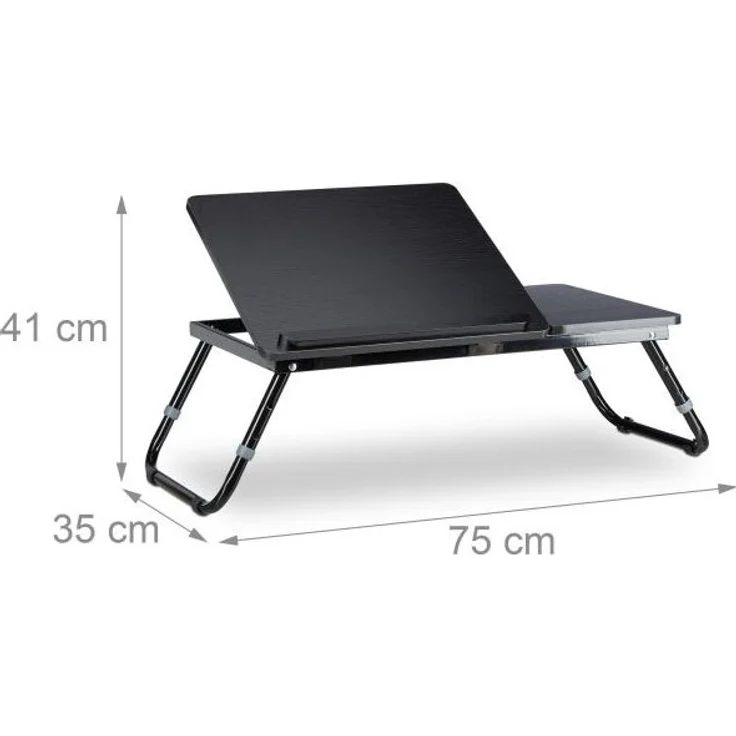 Laptoptisch fürs Bett schwarz 10013215 – Bild 3