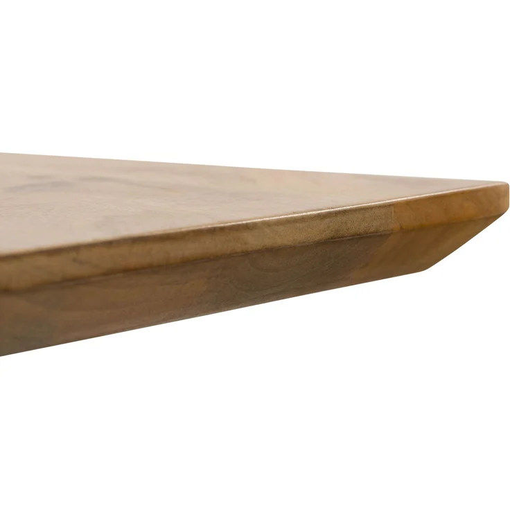 Esstisch Mango 200 x 100 x 74 natur lackiert / Epoxid schwarz, Kreuzgestell silber matt EPOXY – Bild 7