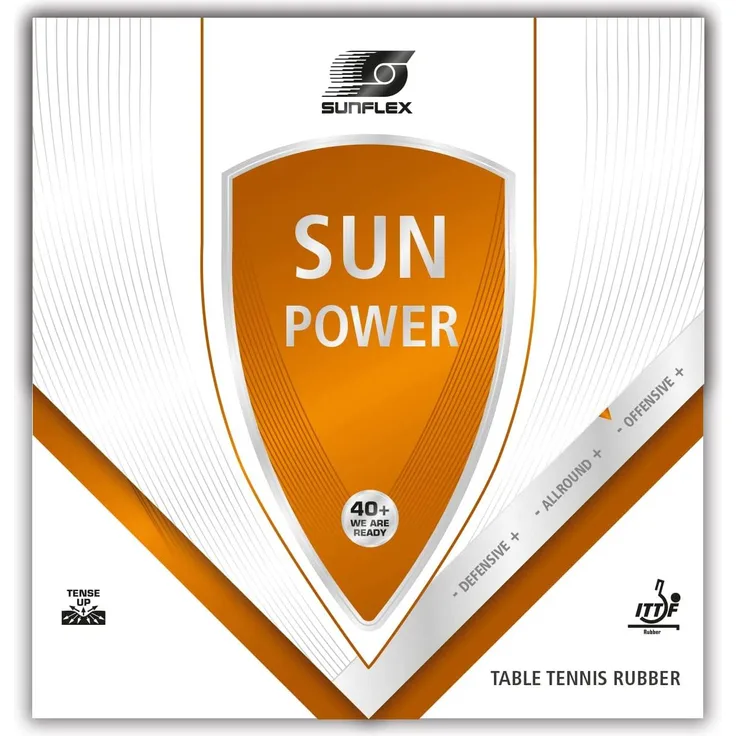 Sunflex Sun Power Tischtennis-Belag, 2,1mm Schwamm rot | Tischtennis Tischtennisequipment Tischtennisausrüstung Ausrüstung