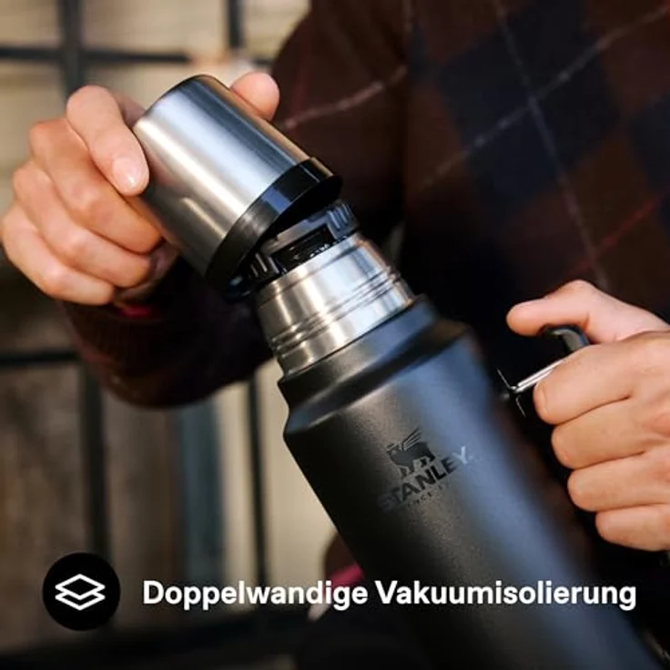 Stanley Classic Legendary 1.9L - Hält 45 Stunden Heiß Oder Kalt - Edelstahl - BPA-Frei - Spülmaschinenfest - Black 2.0 – Bild 6