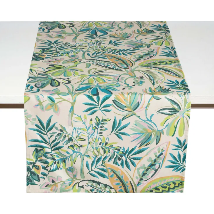 Tischläufer PALMIRA LB 150x50 cm türkis Tischdecke Tischband