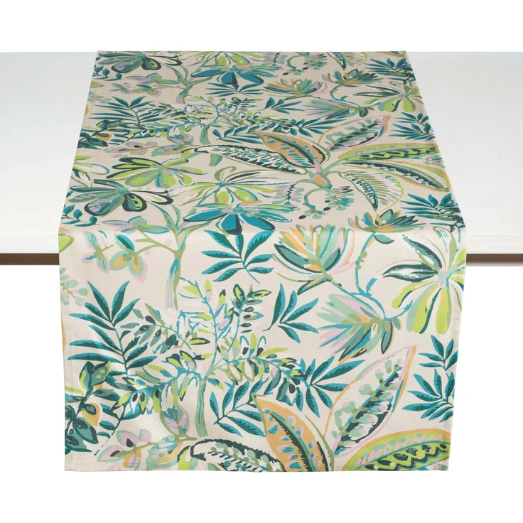 Tischläufer PALMIRA LB 150x50 cm türkis Tischdecke Tischband