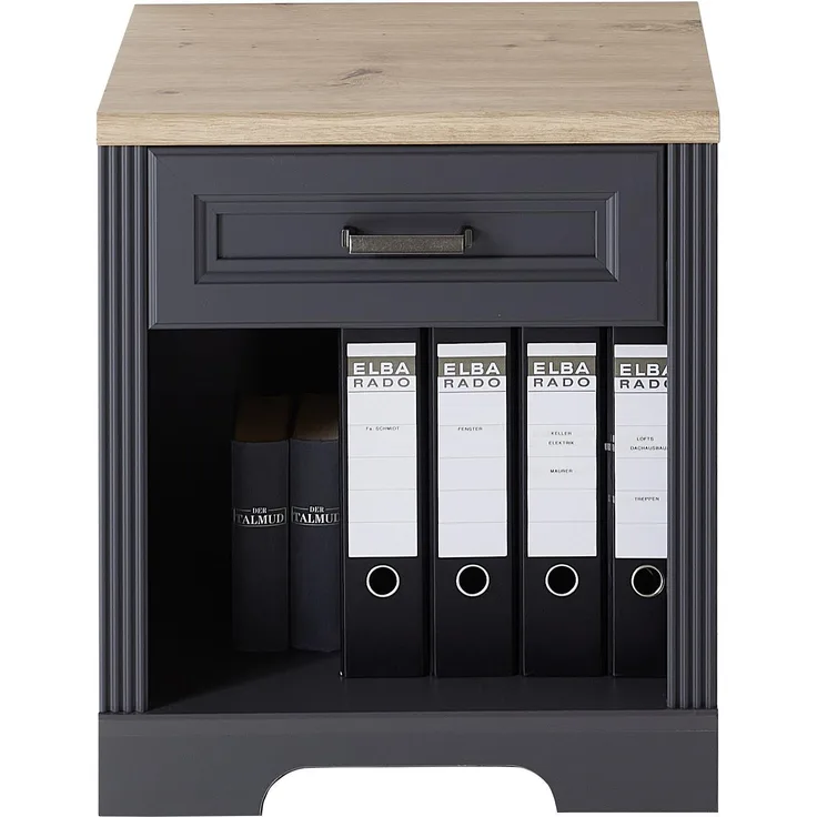 Rollcontainer >Jasmin< in Graphit - 54x62x39cm (BxHxT)
