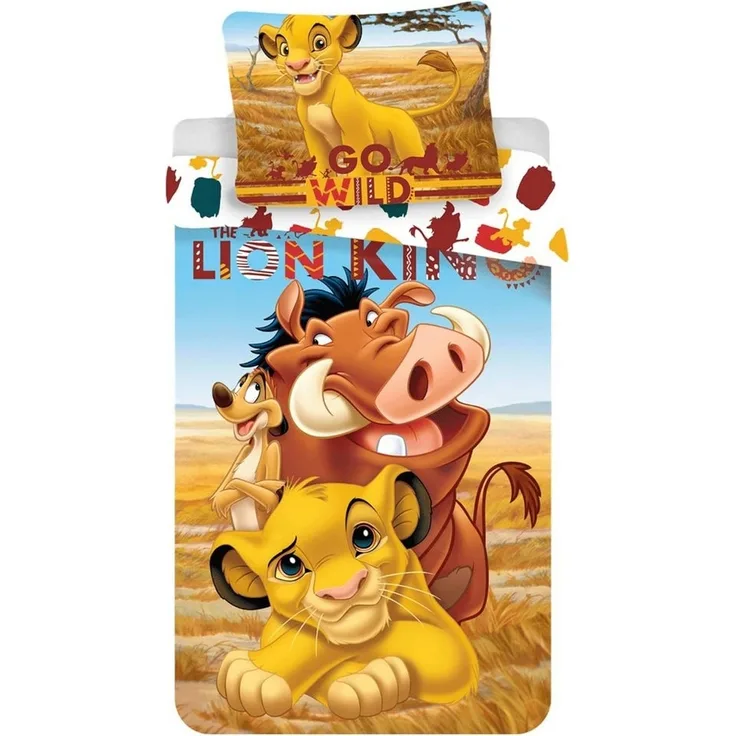 Disney Kinderbettwäsche Disney König der Löwen Bettwäsche Decke 100x135cm Kissen 40x60cm