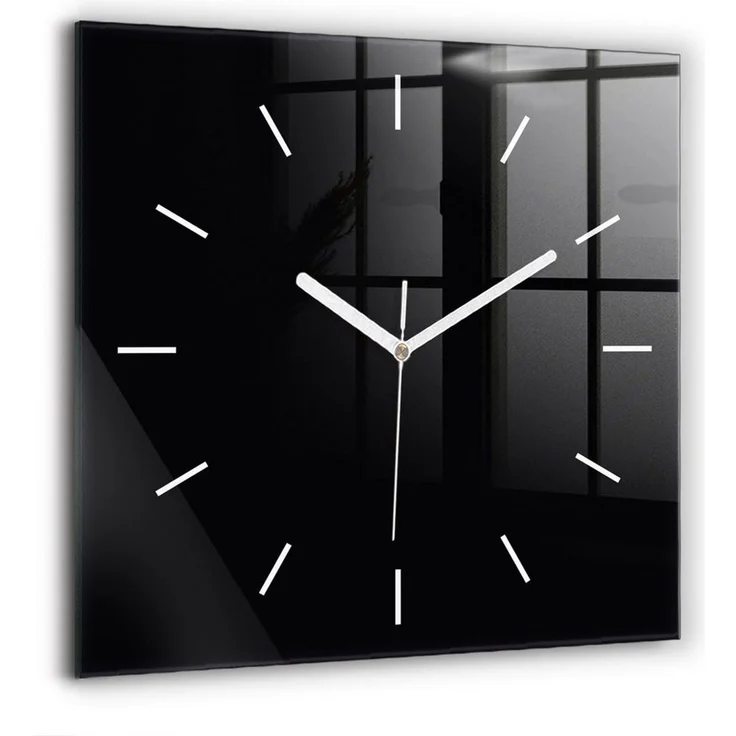 Tulup Wanduhr Wanduhr Modernistische Glaswanduhr 60x60cm Uhr aus gehärtetem Glas – Bild 2