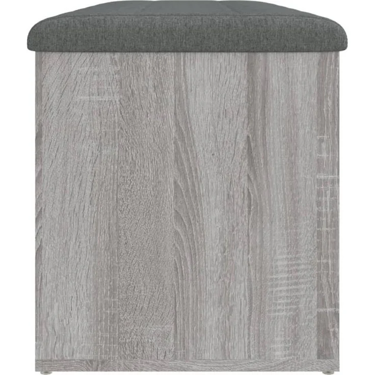 Sitzbank mit Stauraum, Holzwerkstoff, Grau Sonoma, 102 x 42 x 45 cm – Bild 6
