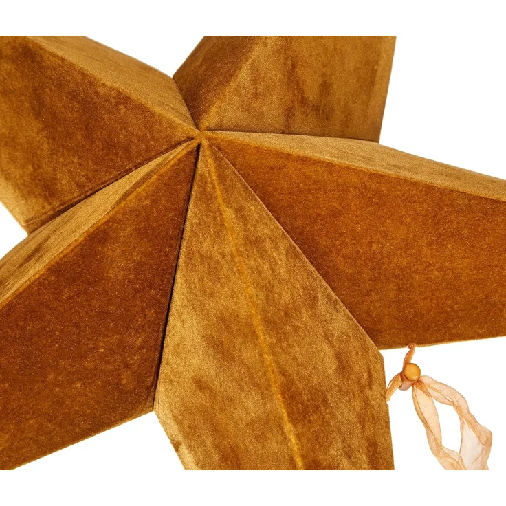 STAR TRADING LED Stern LED Papierstern Velvet Weihnachtsstern hängend 60cm Drahtlichterkette, LED Classic, warmweiß (2100K bis 3000K) – Bild 2