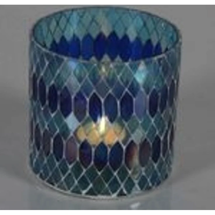 Marokkanisches Mosaik Windlicht Rayan Dunkelblau M – Bild 9