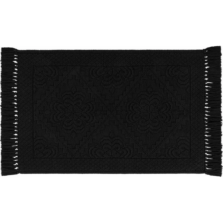 Mirabeau Badematte Badematte Mivorex schwarz, Höhe 60.0 mm, 100% Baumwolle, stilvolles Interieur, Baumwoll-Jacquard, Angenehm weich – Bild 1