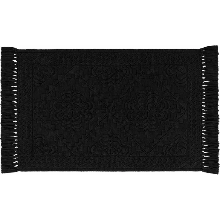 Mirabeau Badematte Badematte Mivorex schwarz, Höhe 60.0 mm, 100% Baumwolle, stilvolles Interieur, Baumwoll-Jacquard, Angenehm weich