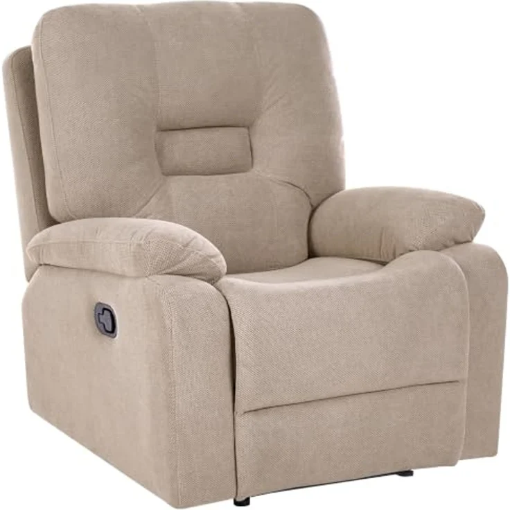 Sofa Set manuell verstellbar 3-Sitzer BERGEN Stoff Taupe – Bild 6