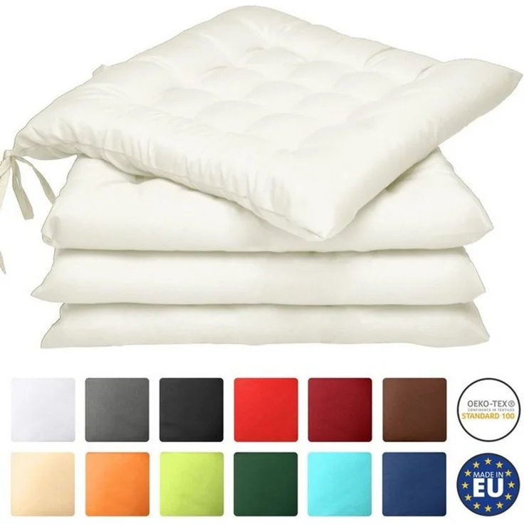 Beautissu Stuhlkissen Lea, 4er Set Suthlkissen 40x40x5cm – Bild 4