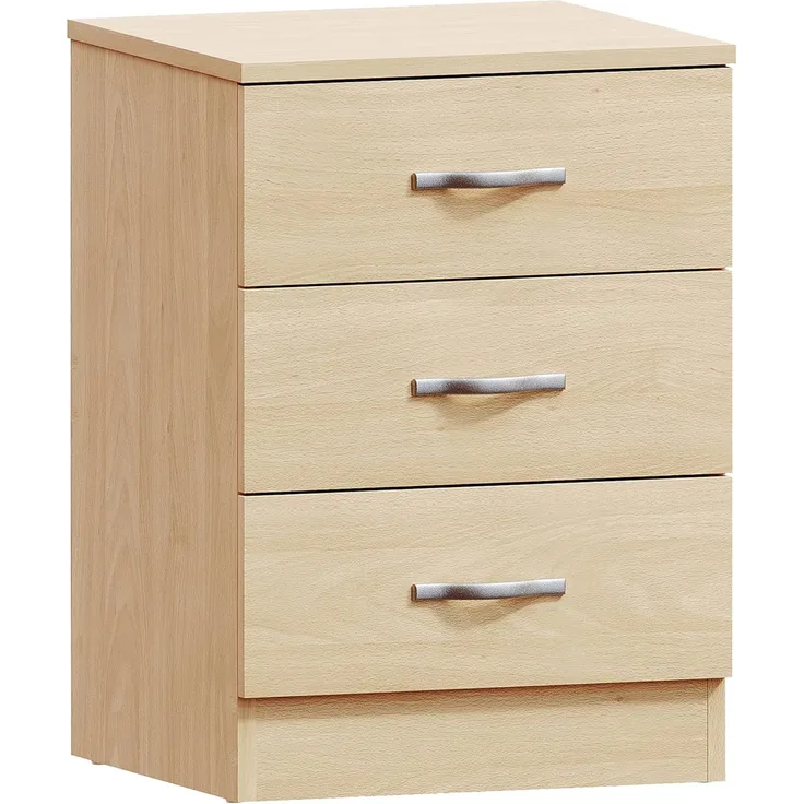 Vida Designs Kommode aus Kiefernholz, 3 Schubladen mit Metallgriffen und Schienen, einzigartige Anti-Verbiegung Schubladenstütze Riano Schlafzimmermöbel, Holzwerkstoff, Kiefer, 3 Drawer