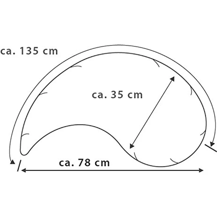 Theraline Ersatzbezug für Stillkissen Das Yinnie 135 cm, Punkte Grau, 100% Baumwolle, maschinenwaschbar, Oeko-Tex zertifiziert – Bild 2