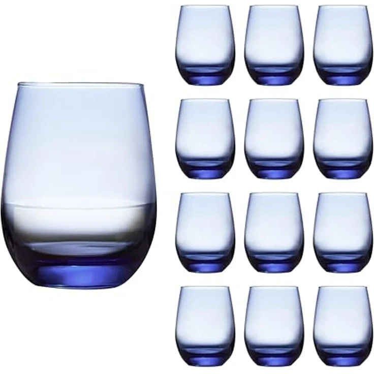 LIBBEY Gläser-Set Libbey Weinglas, 12er Set -STEMLESS-, 12-tlg, Glas, 451 ml, hochwertig verarbeitet, im modernen Design – Bild 1