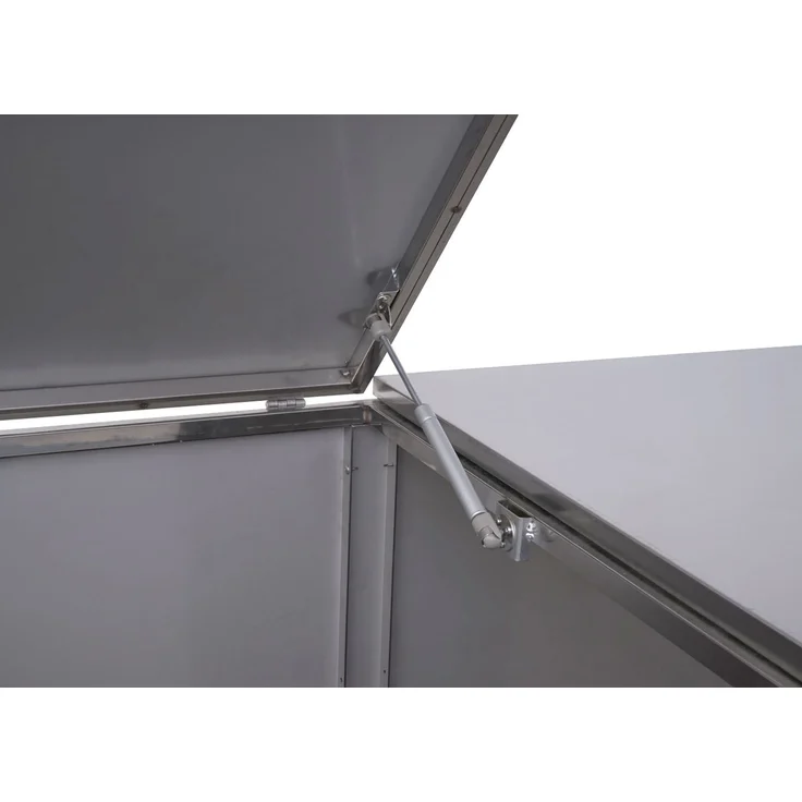 XL 3er-/6er-Mülltonnenverkleidung HWC-E83, Mülltonnenbox, erweiterbar 116x212x98cm ~ Edelstahl 85kg – Bild 7