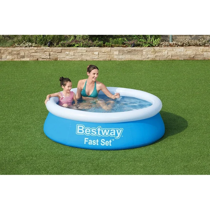 Bestway Fast Set Aufblasbarer Pool Rund 183x51 cm Blau 92844 – Bild 11