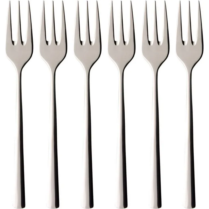 Villeroy & Boch Besteck-Set Piemont Kuchengabel Set 6tlg (6-tlg), 6 Personen, Edelstahl