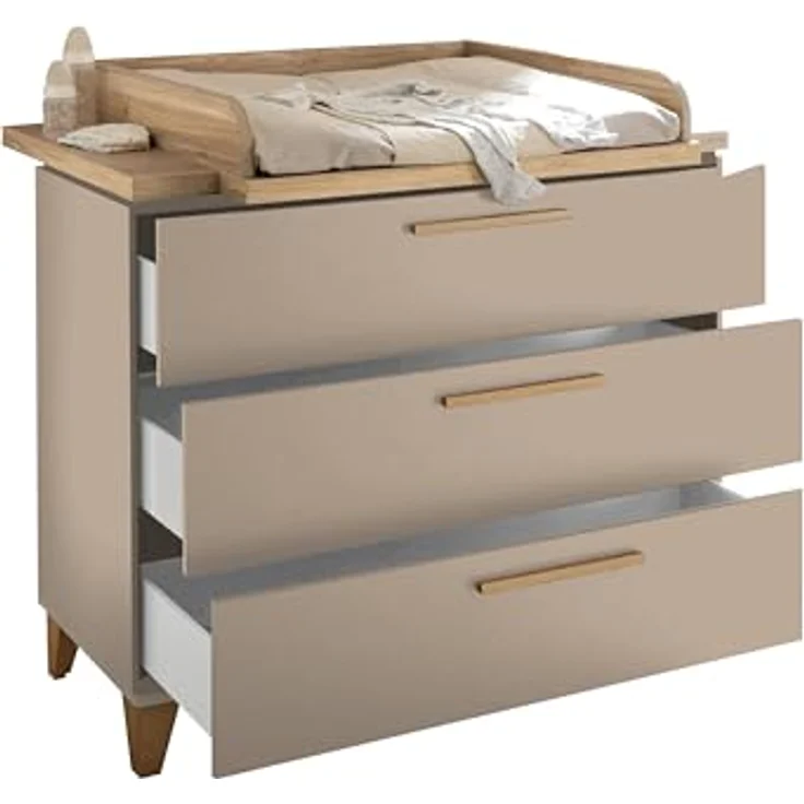 Babyzimmer Hilda 5 teilig in Kaschmir und Mauvella Oak - Kinderzimmer Komplett Set – Bild 6